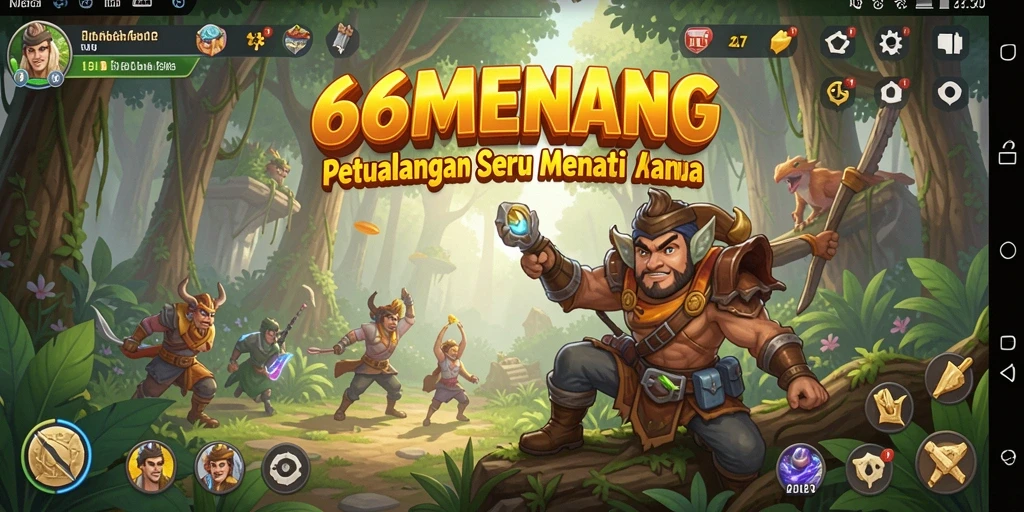 Tampilan gameplay 66MENANG yang penuh aksi petualangan.
