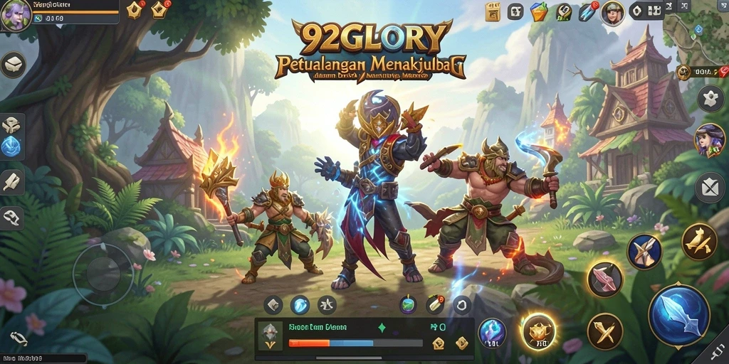 Tampilan menarik gameplay MMORPG di 92GLORY.