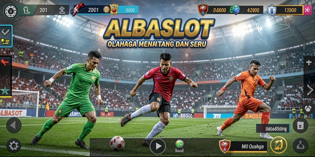 Tampilan menarik dari gameplay ALBASLOT yang penuh semangat olahraga.
