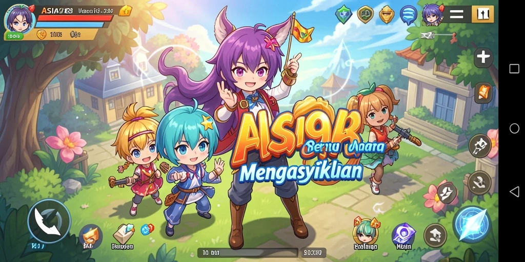 Tampilan gameplay ASIA918 yang penuh warna dan dinamis.