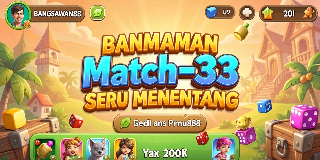 Tangkapan layar BANGSAWAN88 menampilkan gameplay menantang Match-3.