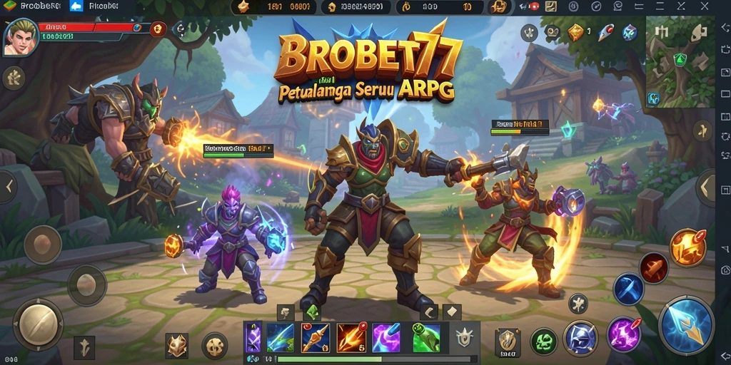 Tampilan gameplay mendebarkan dari BROBET77 dalam dunia ARPG.
