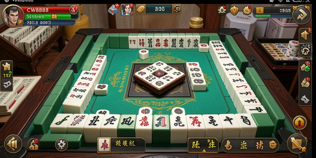 Tampilan gameplay CW8888 yang menarik dalam permainan Mahjong.