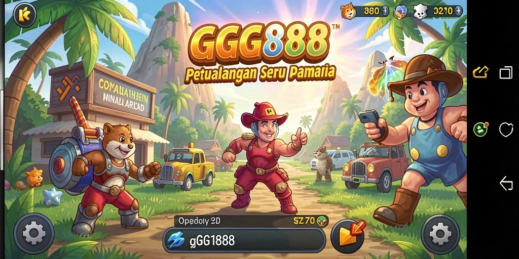 Screenshot gameplay GGG888 menampilkan petualangan seru di dunia Arcade.