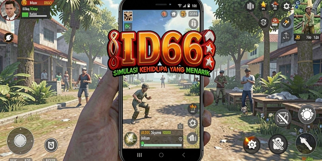 Tampilan gameplay simulasi kehidupan di ID66 yang menarik dan interaktif.