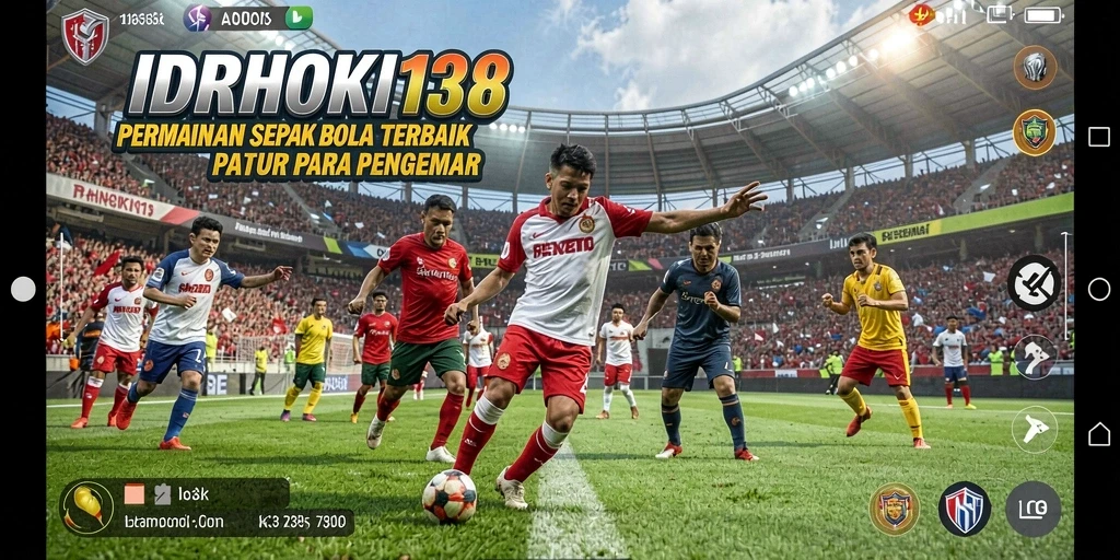 Tampilan gameplay menarik dari IDRHOKI138 yang menampilkan aksi sepak bola yang seru.