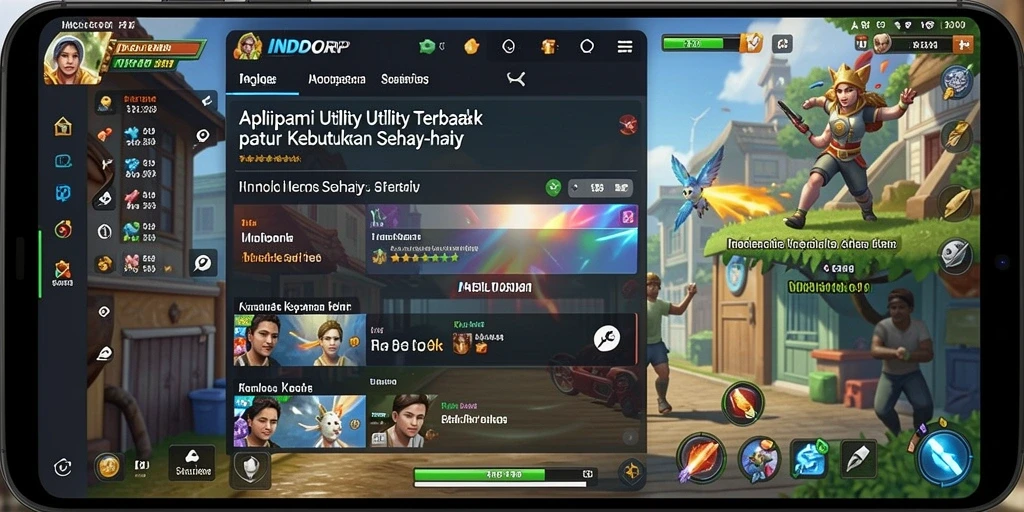 Tampilan utama INDORP yang memudahkan navigasi aplikasi Utility.