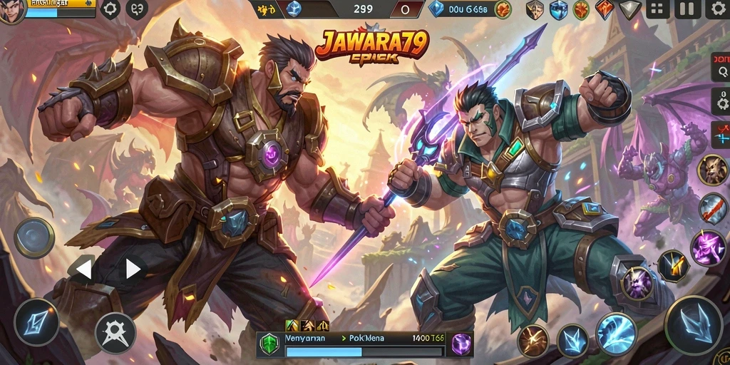 Tampilan gameplay JAWARA79 yang seru dan dinamis.