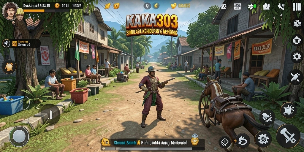 Tampilan gameplay KAKA303 dengan berbagai karakter dan misi menarik.
