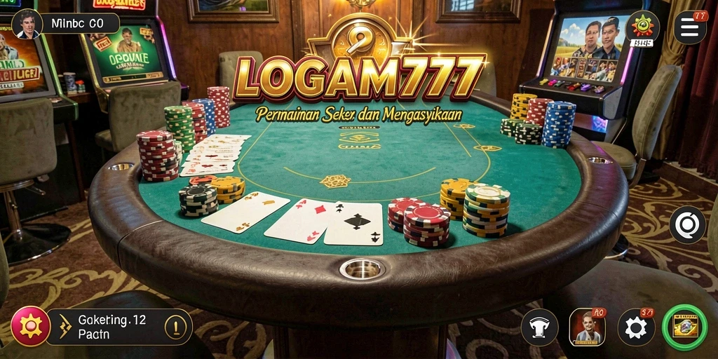 Screenshot utama LOGAM777 menampilkan gameplay poker yang menarik.