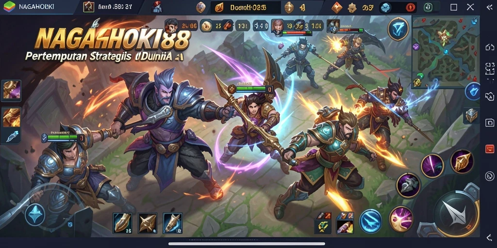 Tampilan dinamis pertempuran dalam gameplay NAGAHOKI88.