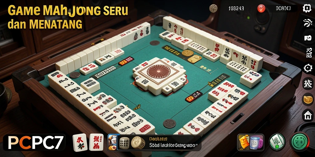 Screenshot utama PCPC7 menampilkan gameplay Mahjong yang mendebarkan.