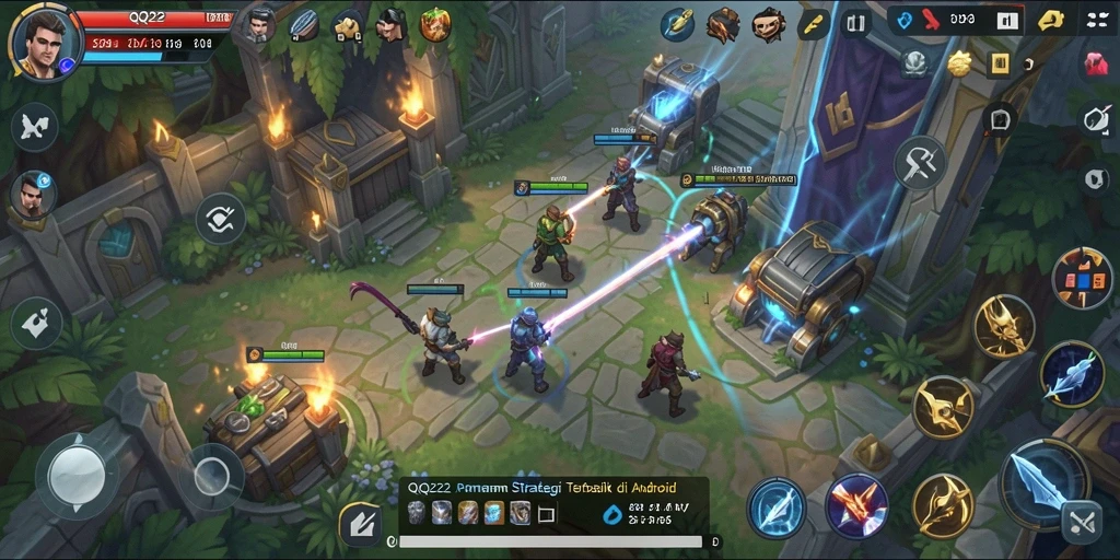 Tampilan gameplay strategi seru dari QQ222.