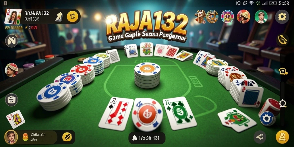 Tampilan gameplay seru RAJA132 dengan suasana Gaple yang menyenangkan.