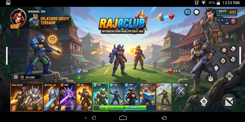 Tampilan antarmuka aplikasi RAJACLUB yang menarik dan intuitif.