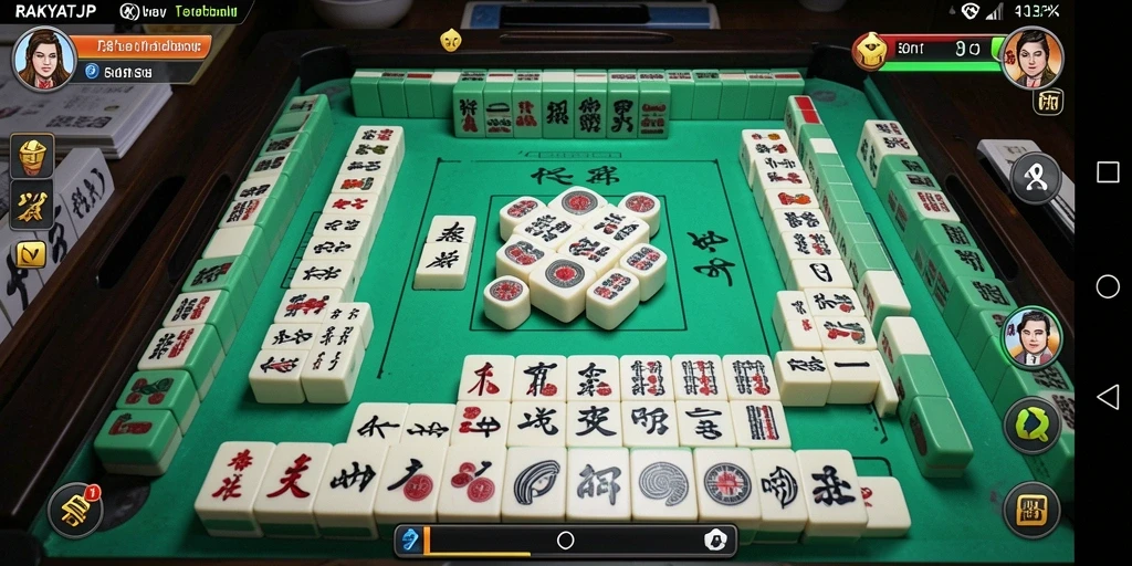 Tampilan gameplay RAKYATJP yang menarik dan interaktif dalam permainan Mahjong.
