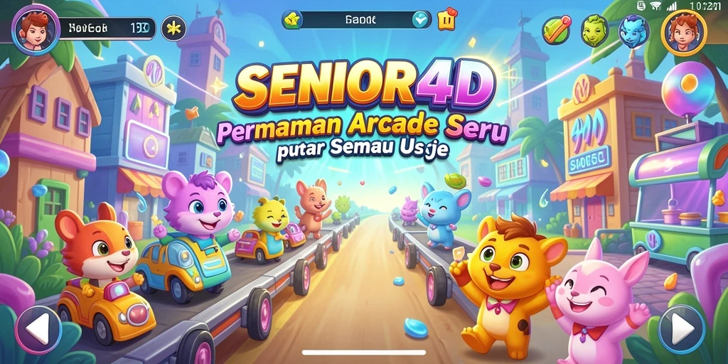 Tampilan menakjubkan dari gameplay <strong>SENIOR4D</strong> yang penuh warna.