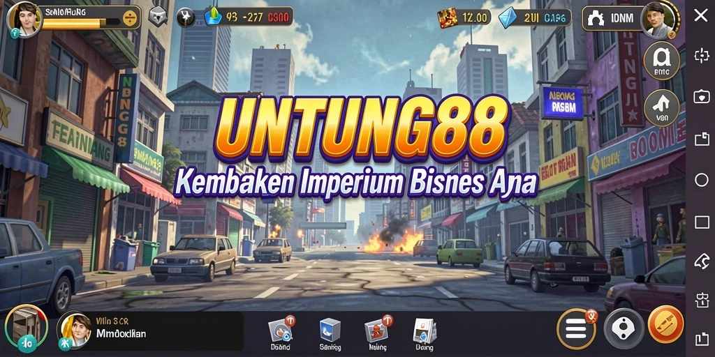 Screenshot gameplay UNTUNG88 menampilkan interaksi bisnis yang seru.
