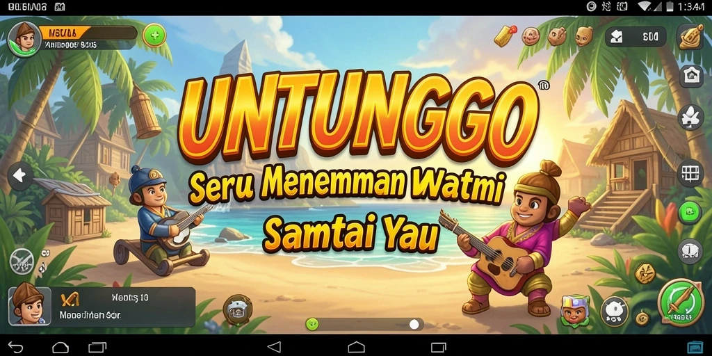 Screenshot gameplay UNTUNGGO menampilkan keseruan mini-game.