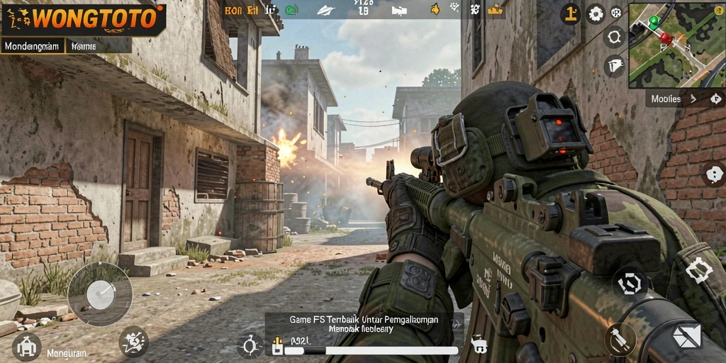 Tampilan gameplay mendebarkan dari WONGTOTO dengan aksi tembak menembak.