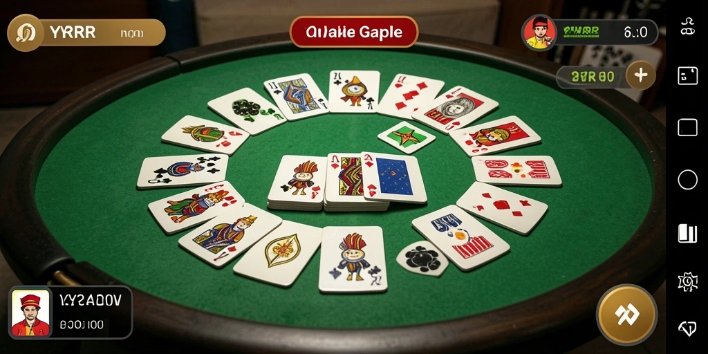 Tampilan gameplay YYRR dengan aksi seru bermain Gaple.