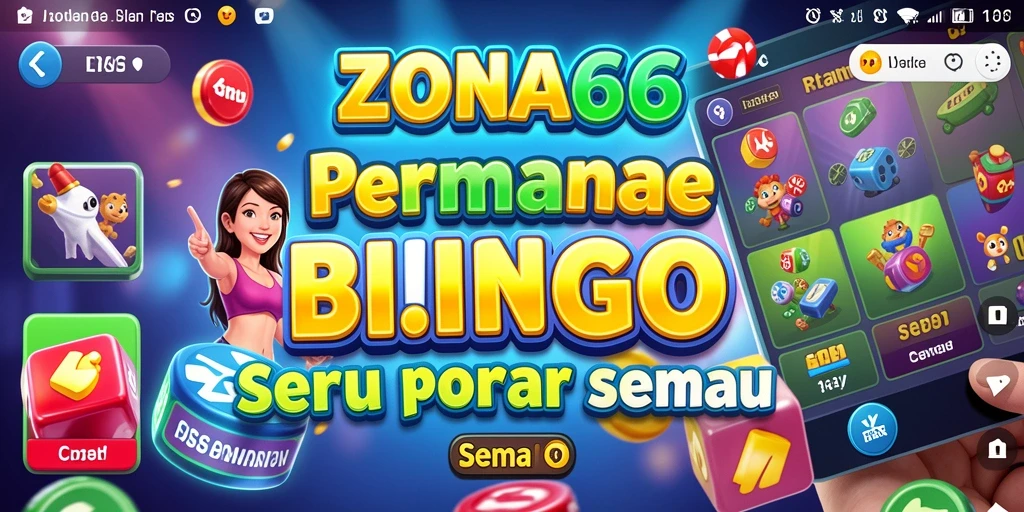Gameplay ZONA66 dengan tema Bingo yang menarik dan seru.